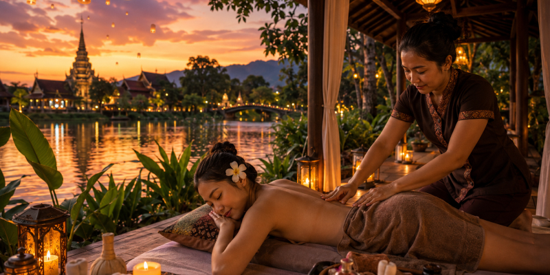 woman being massaged
